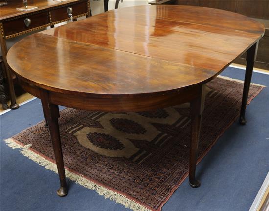 A double-ended Victorian dining table with reproduction inserts (seats 8) W.190cm